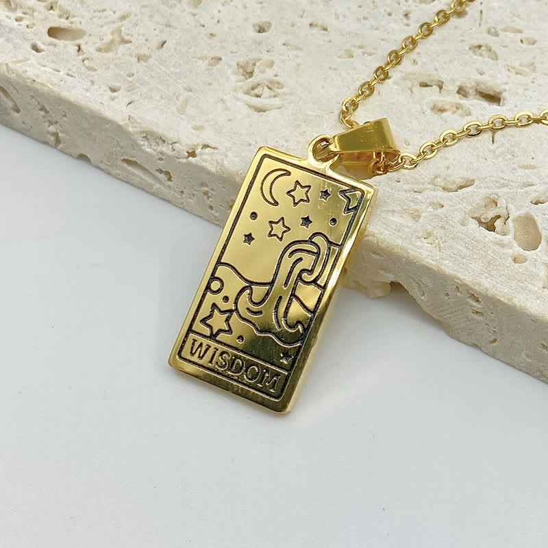 Vintage Tarot Card Luck Pendant – Seraphina