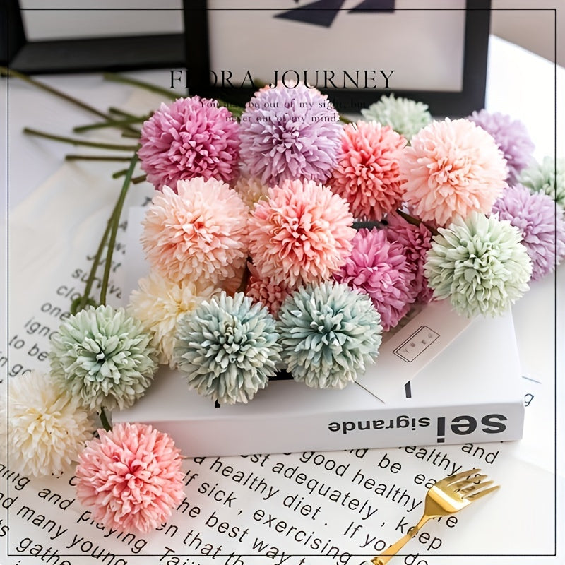 Set of 5 Artificial Chrysanthemum Flowers – Realistic Arrangements for Weddings and Home Decoration