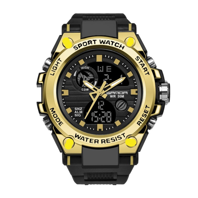 ⌚Sporty Dual-Display Mode Multifunctional Waterproof Illuminated Men's Wristwatch