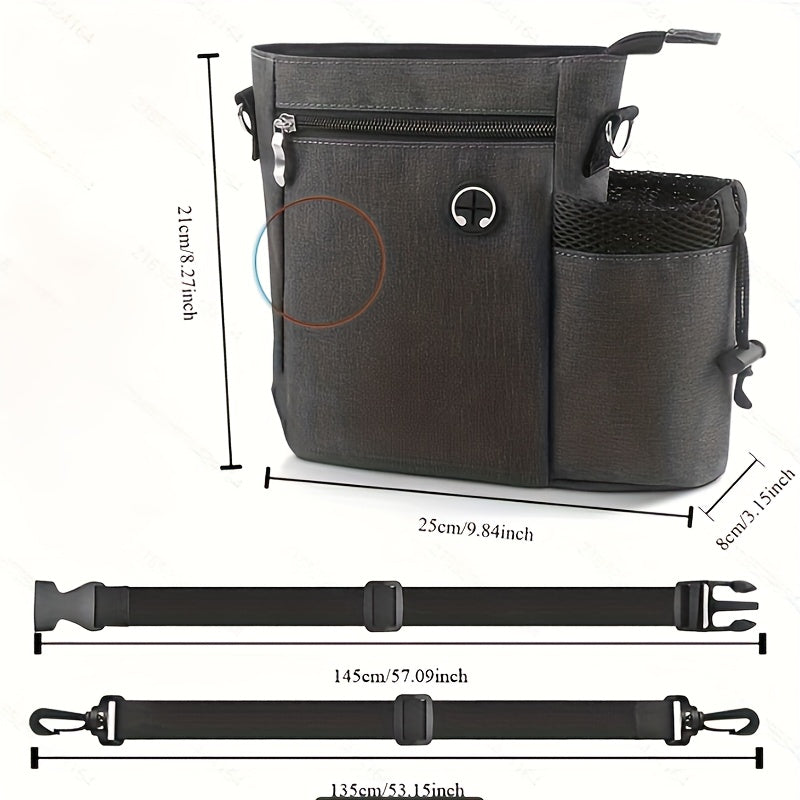 Dog Treat Pouch with Water Bottle Holder – Adjustable Bag for Training and Outdoor Activities