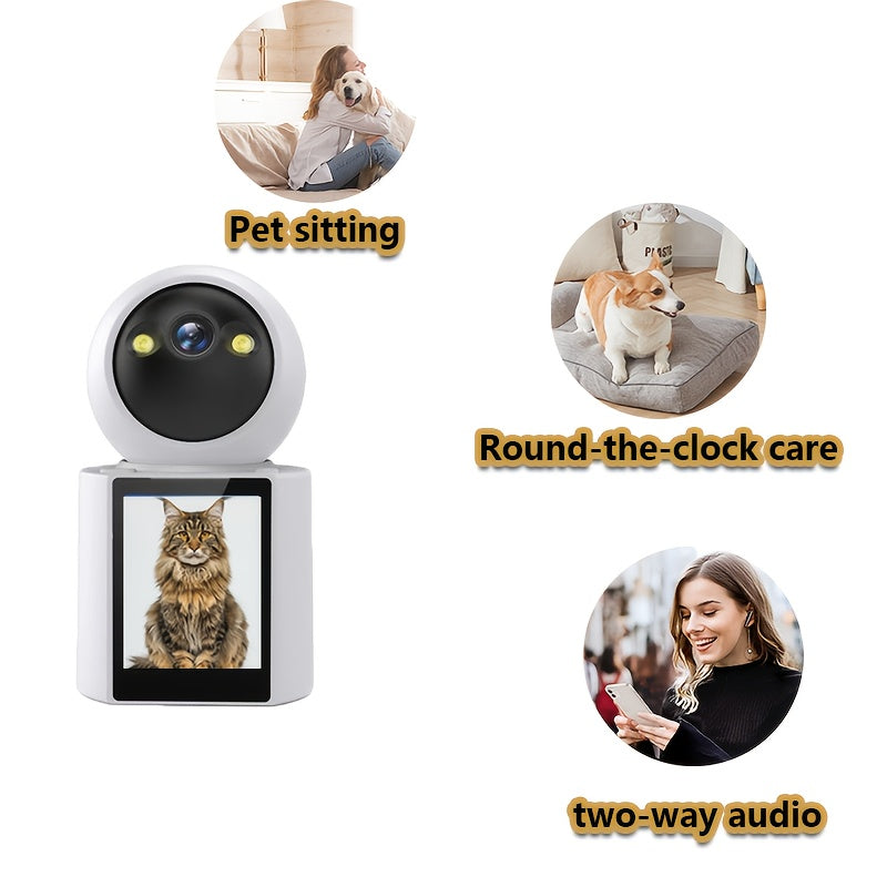 Pet Camera with Screen – Two-Way Audio & Night Vision