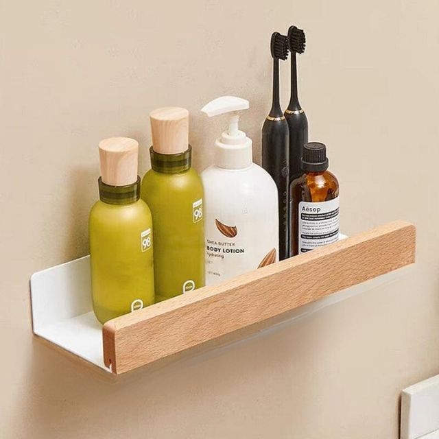 Massive Wooden Bathroom Shelf – WoodaFix