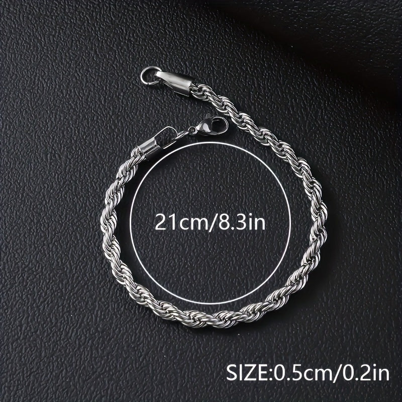 UrbanSteel Bracelet Set – Bold and Trendy for Men