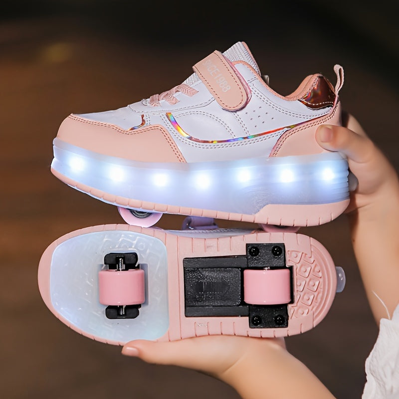 GlowRiders Roller Sneakers - For Children with Light Show