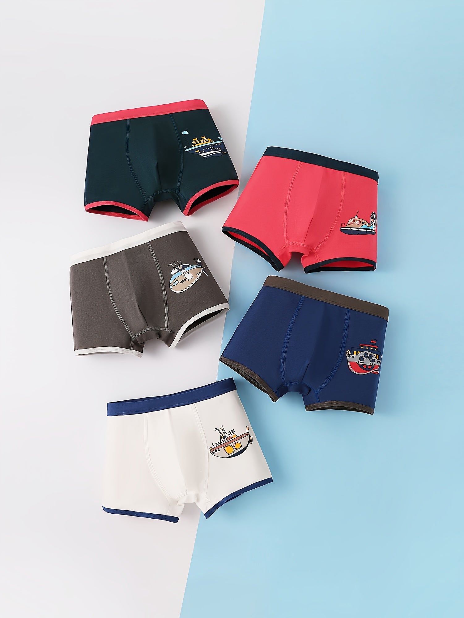 Dinosaur Underwear for Boys - 5-Piece Set of Comfortable Boxers