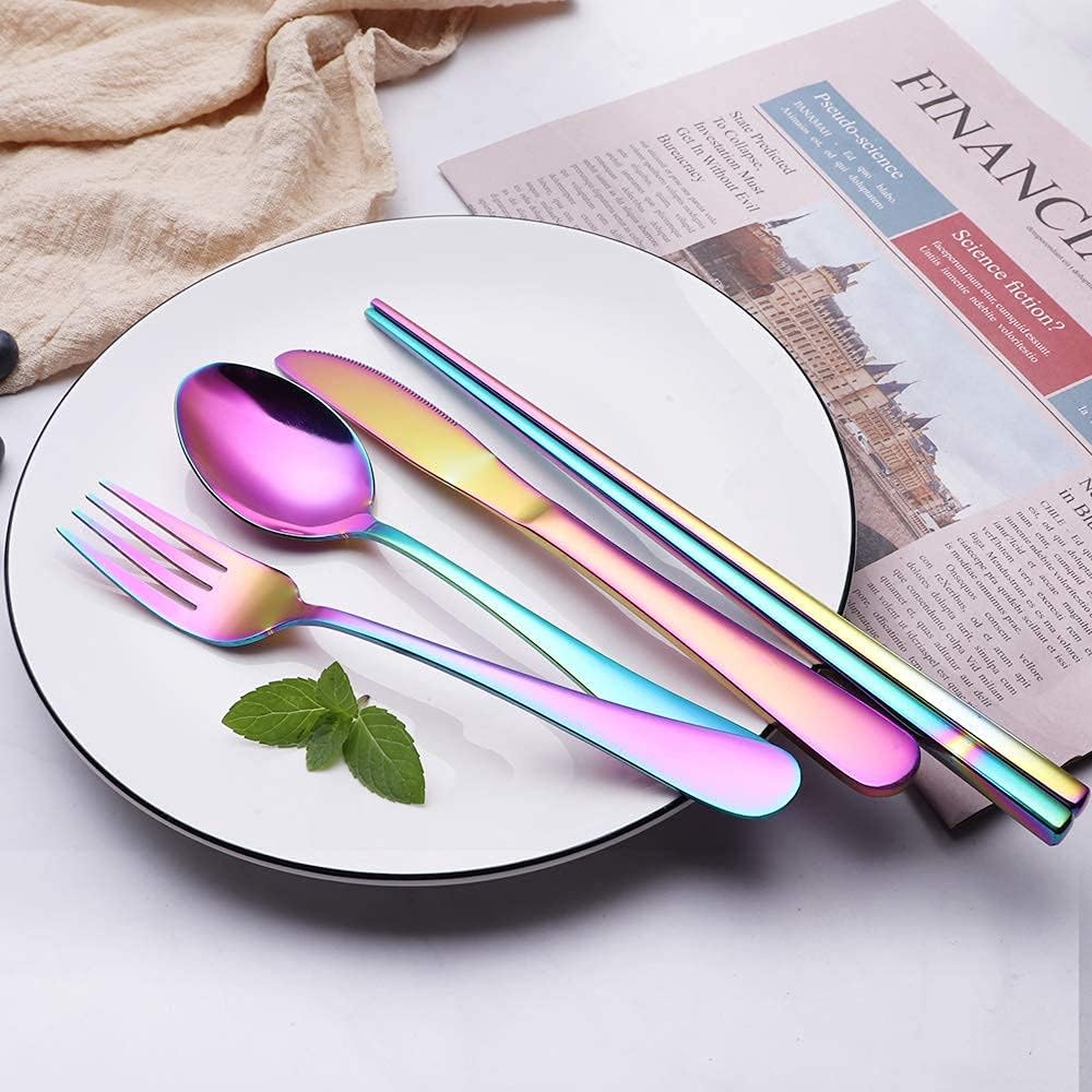 Portable Stainless Steel Cutlery Set - Travel Essential!
