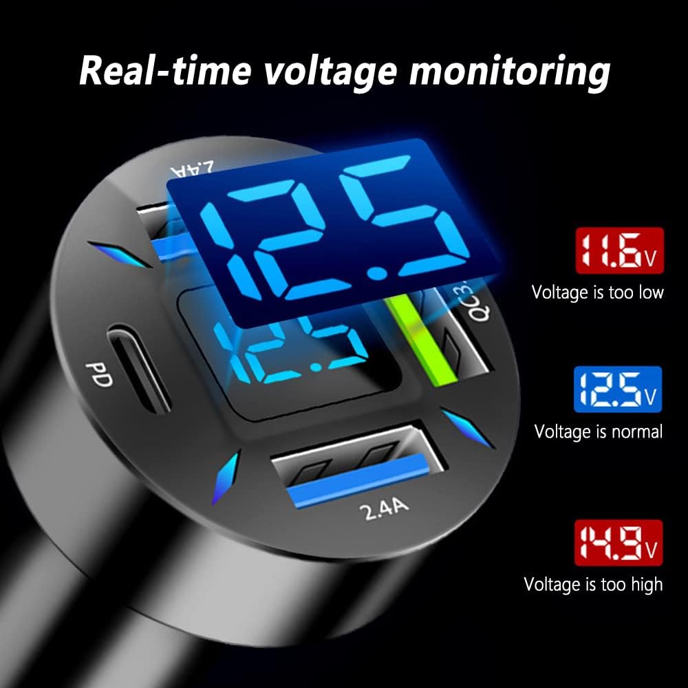 Car Charger 66W Super Fast Charging with USB PD & QC 3.0 – Universal for 12-24V Cigarette Lighter