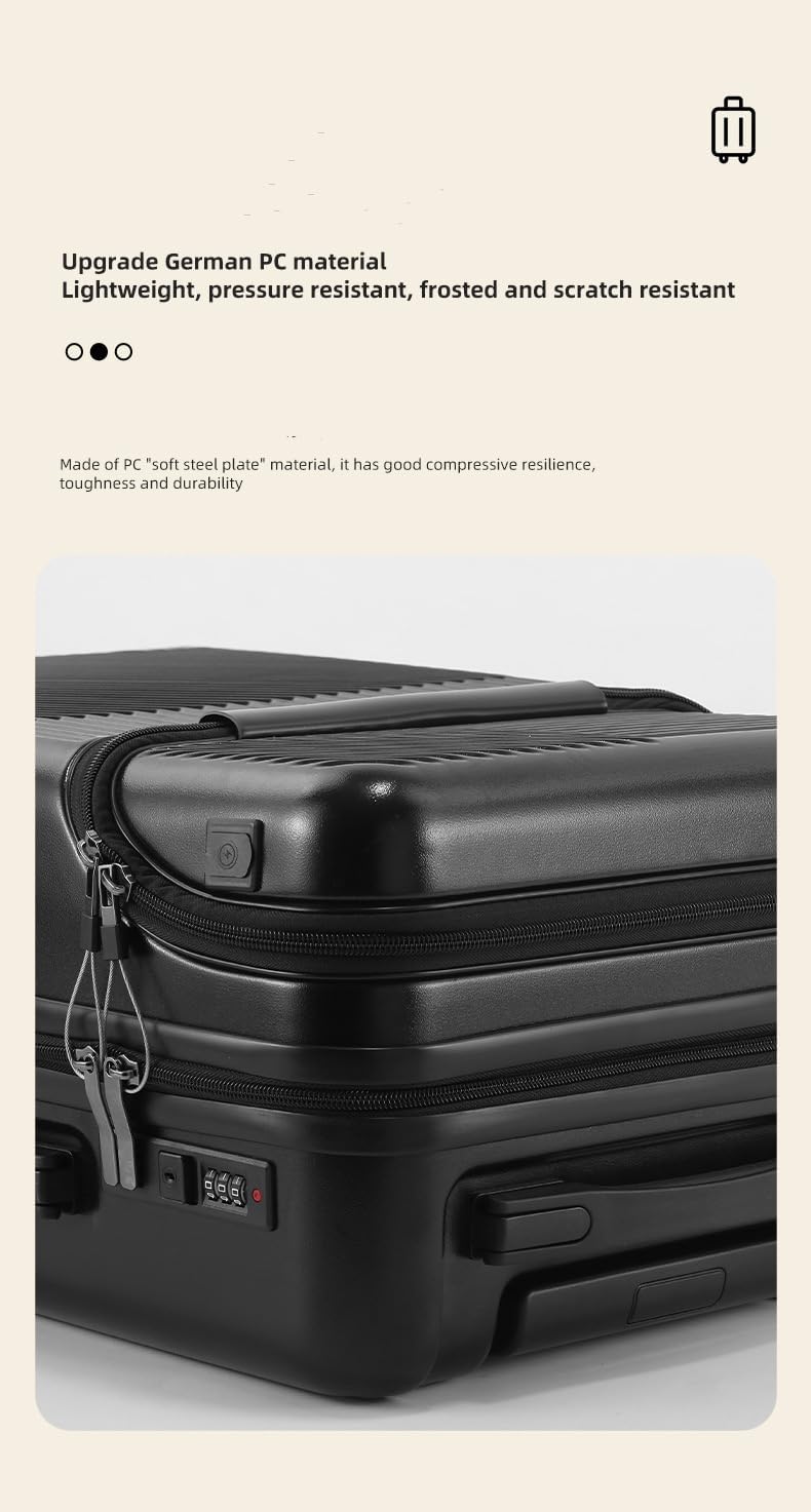 50.8 cm Hard-shell Cabin Luggage with Cup Holder, USB Port and TSA Lock