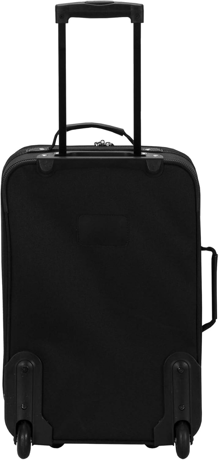 2-Piece Softside Upright Luggage Set with Cabin Bag & Smooth-Running Wheels