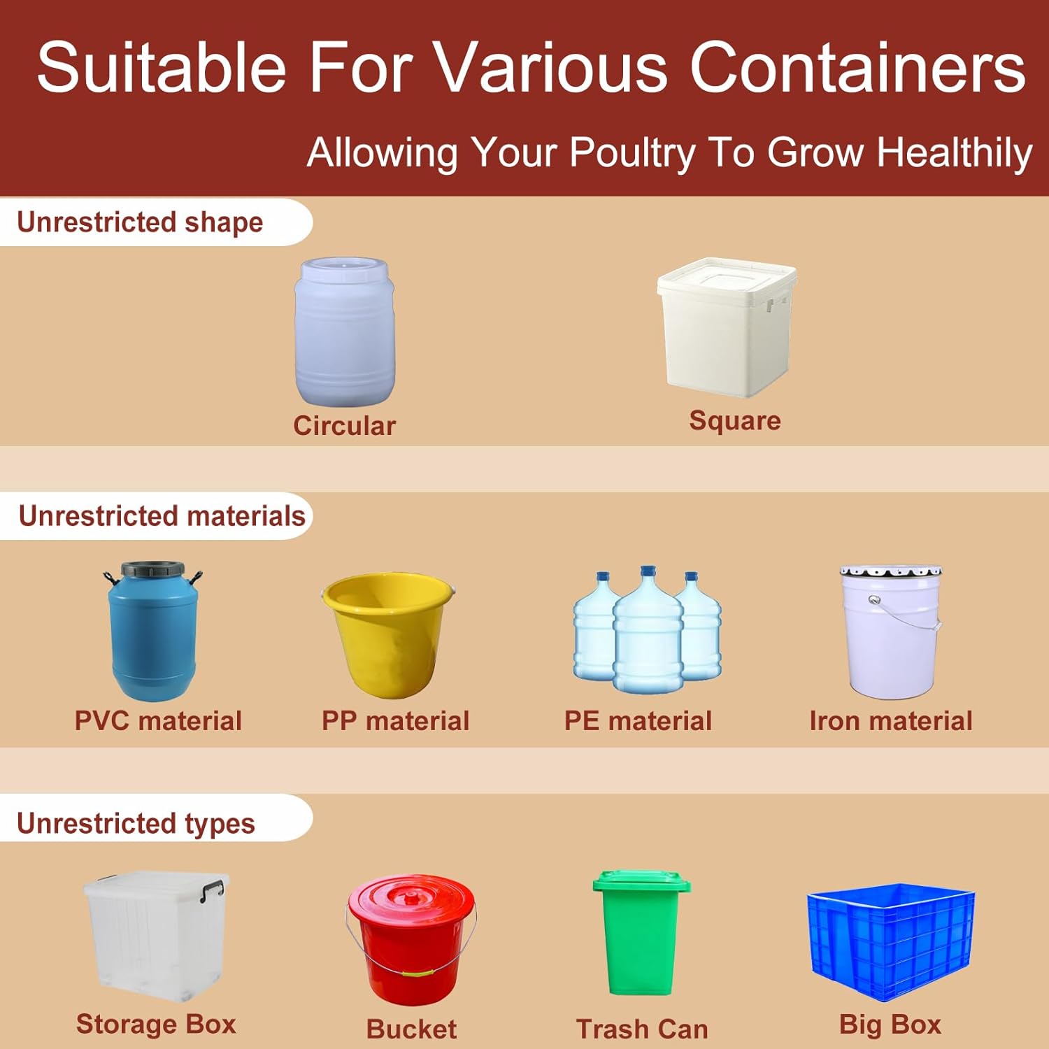 Set of 10 Chicken Drinkers – Practical and Efficient