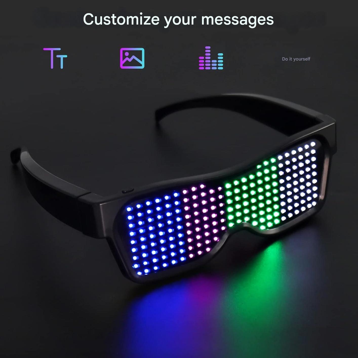 App-programmable LED Party Glasses - GlowBeat