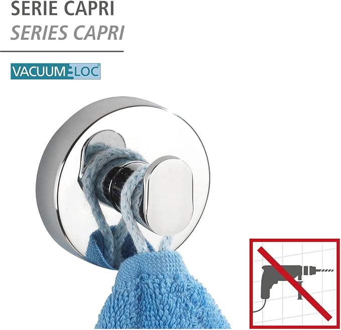 Vacuum-Loc Wall Hooks Duo Capri – Drill-Free & Strong Wall Mounting for Bathroom & Kitchen