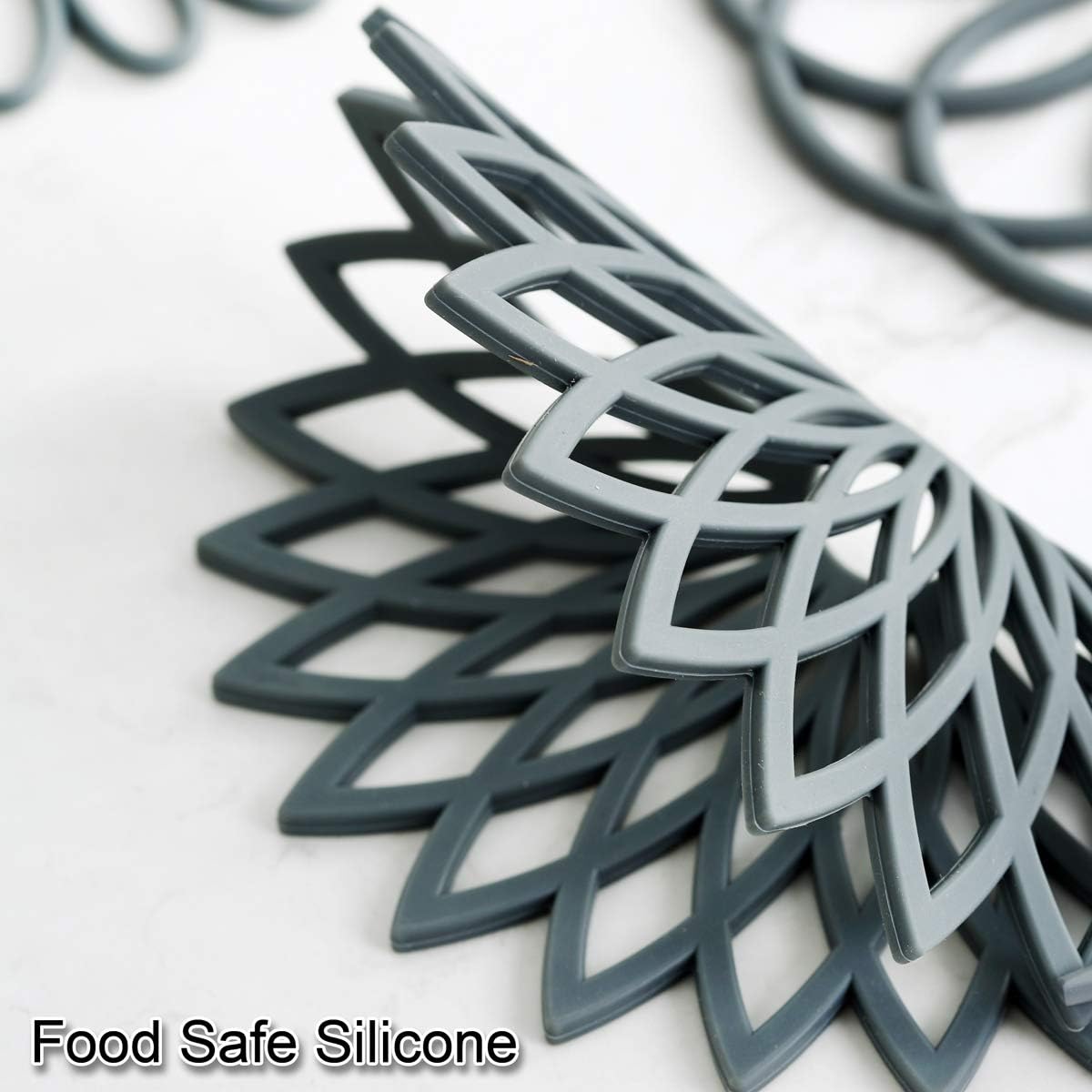 Set of 3 Silicone Coasters: Heat-Resistant Heat Pads