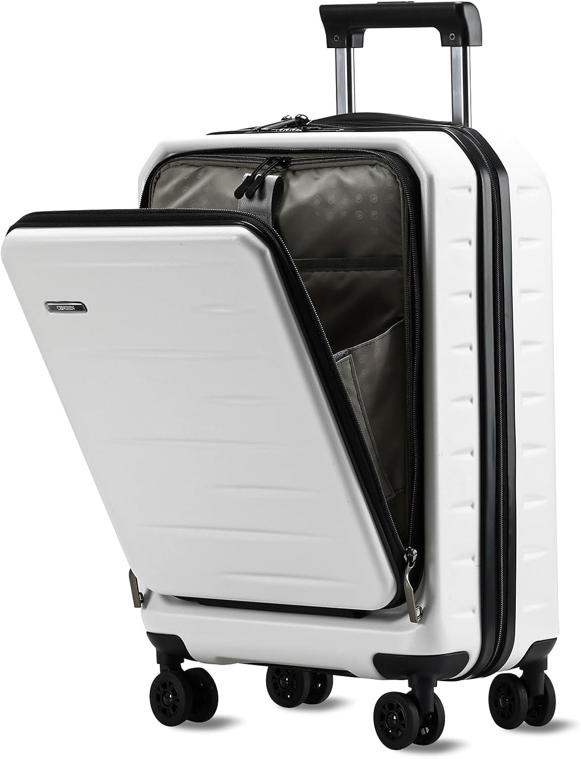Expandable Hard Shell Suitcase with Front Pocket and TSA Lock