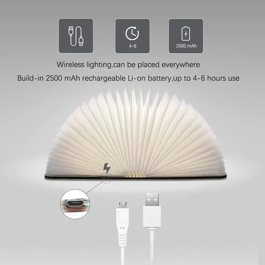 Foldable Book Light with Warm LED Light - StoryGlow