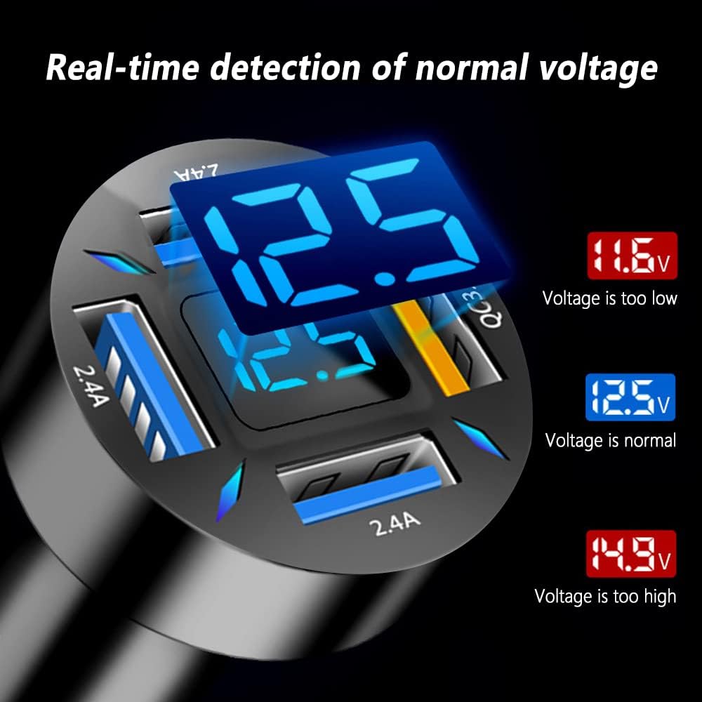 Car Charger 66W Super Fast Charging with USB PD & QC 3.0 – Universal for 12-24V Cigarette Lighter
