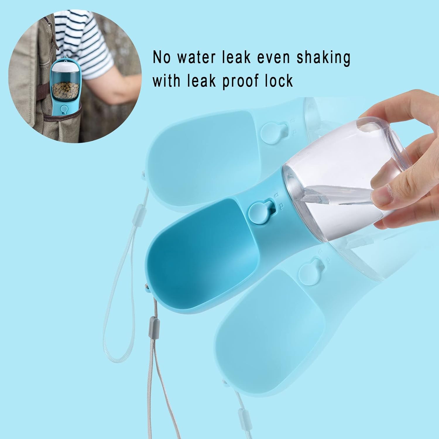 Portable Dog Water Bottle & Food Container