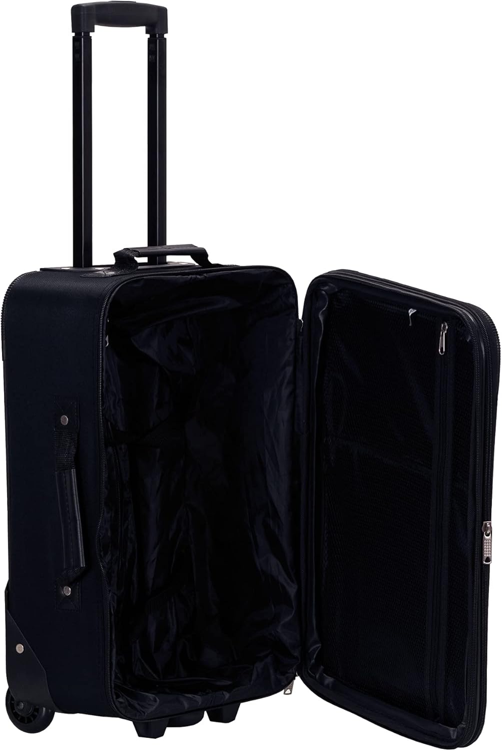2-Piece Softside Upright Luggage Set with Cabin Bag & Smooth-Running Wheels