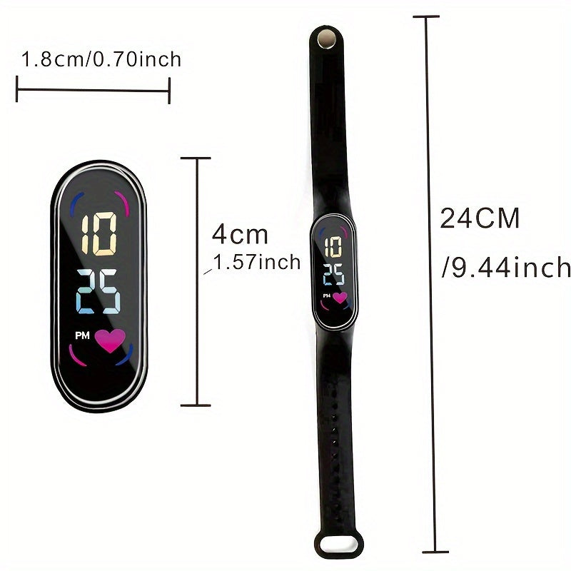 Glowing Children's Watch - Colourful LED Display and Sporty Design