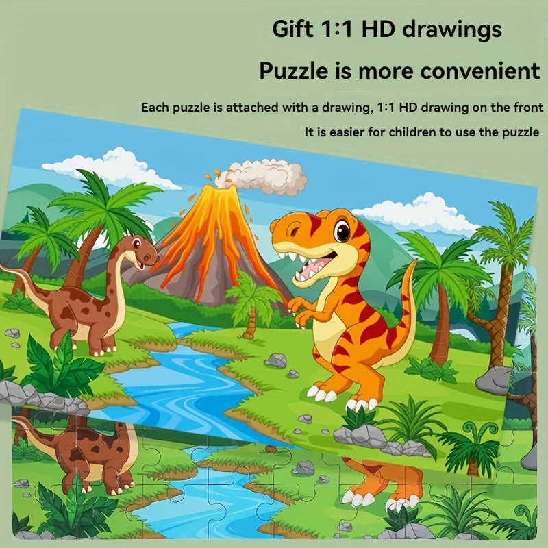 Educational Dinosaur Puzzle - For Creative Learning and Playful Fun