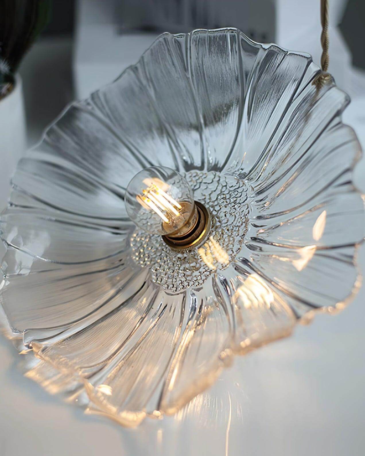Glass Flower Pendant Light - Retro Design Lighting