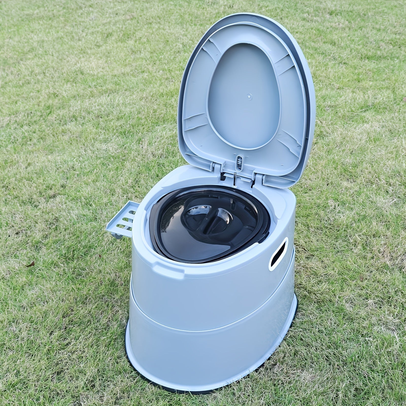 Portable Grey PVC Toilet - Comfortable and Convenient for Camping and Emergency Use