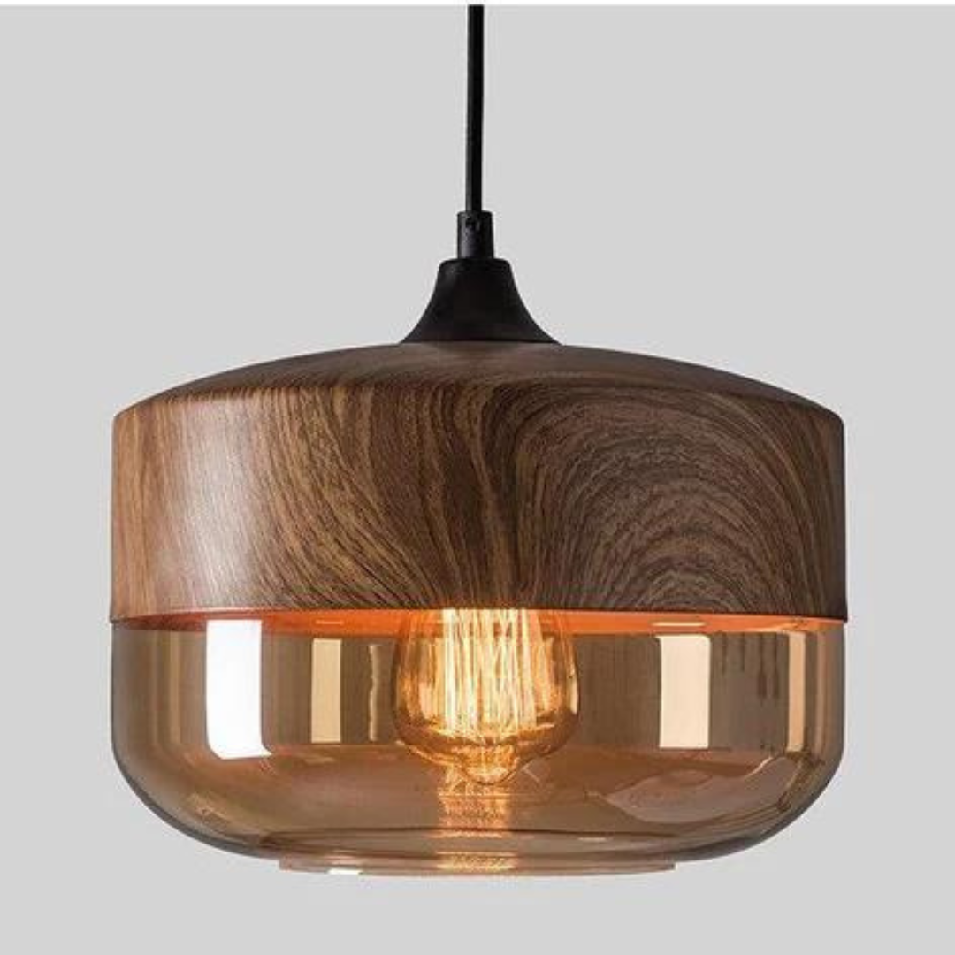 Stylish Scandinavian Ceiling Light Made of Wood - NordLuna