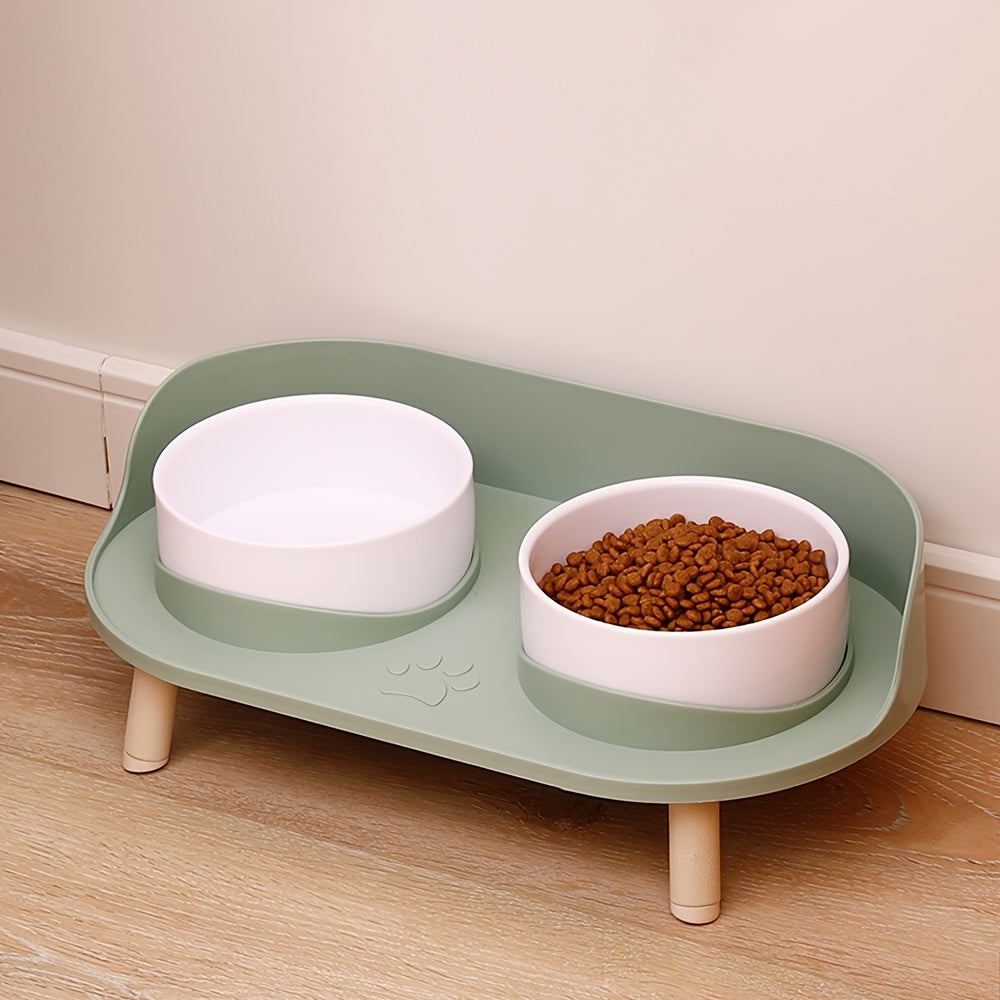 Elevated Double Pet Bowl – Comfortable and Healthy Eating for Cats and Dogs