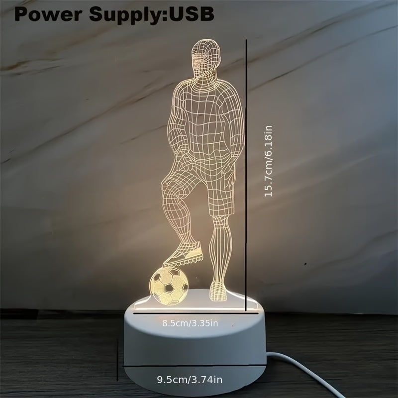 Footballer 3D Lamp – For a Sporty Atmosphere