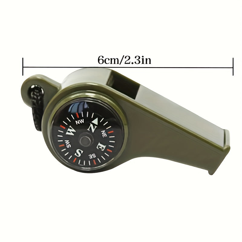 Emergency Whistle with Compass and Thermometer – Durable and Floating Design for Survival and Outdoor Adventures