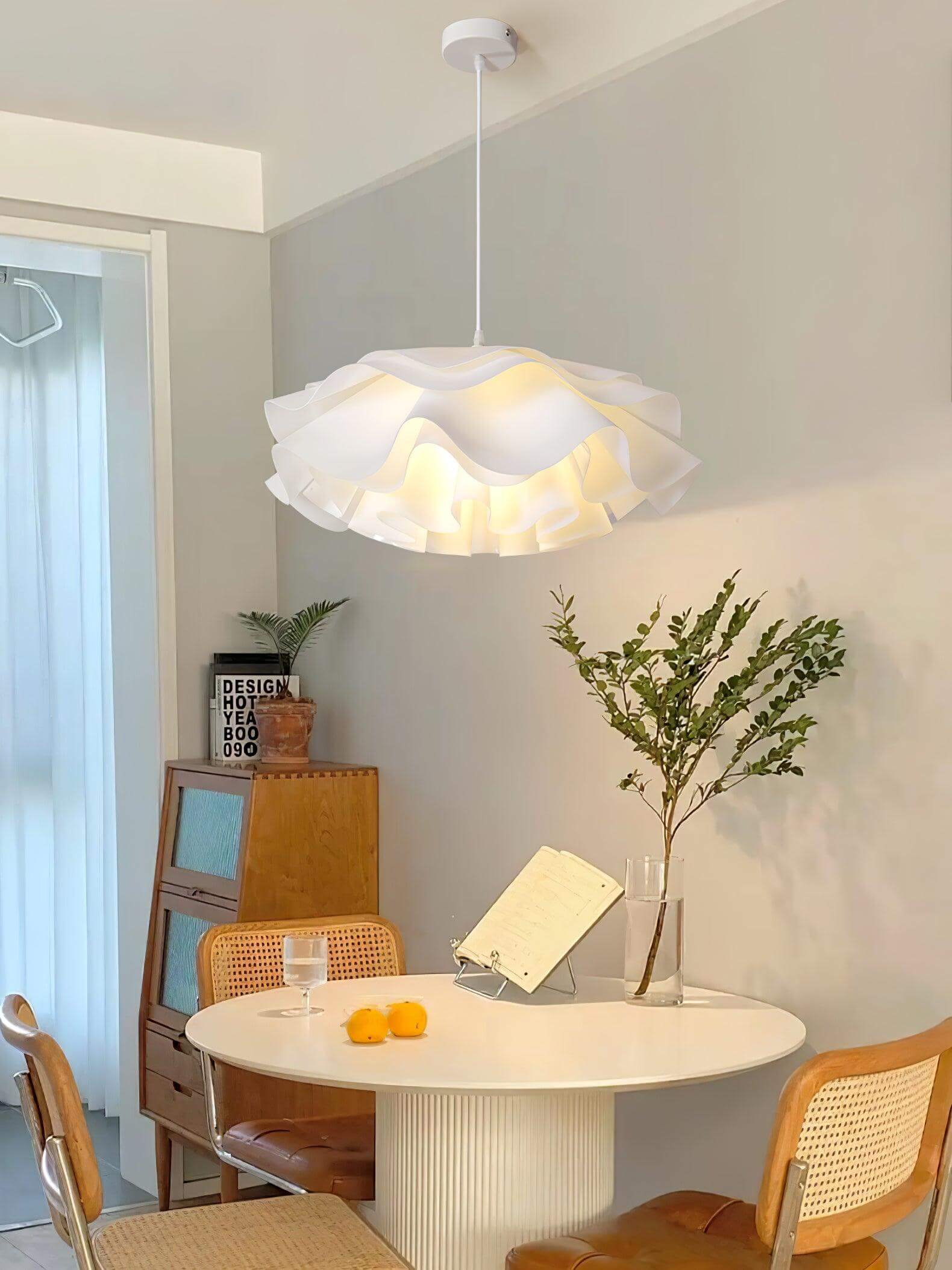 Flower-Shaped Pendant Light - White Pendant Light