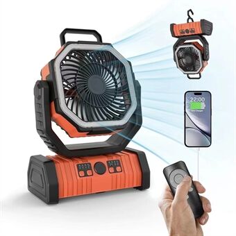 Camping Fan - 3-in-1 - LED - Wireless