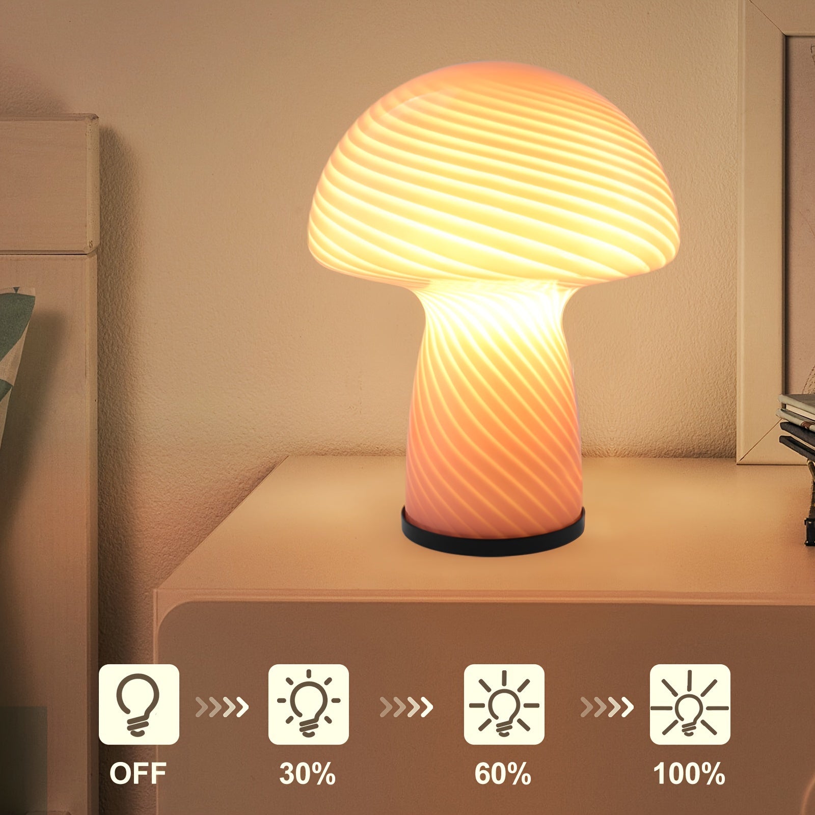 Playful Mushroom Lamp - Refined Atmosphere with a Retro Twist