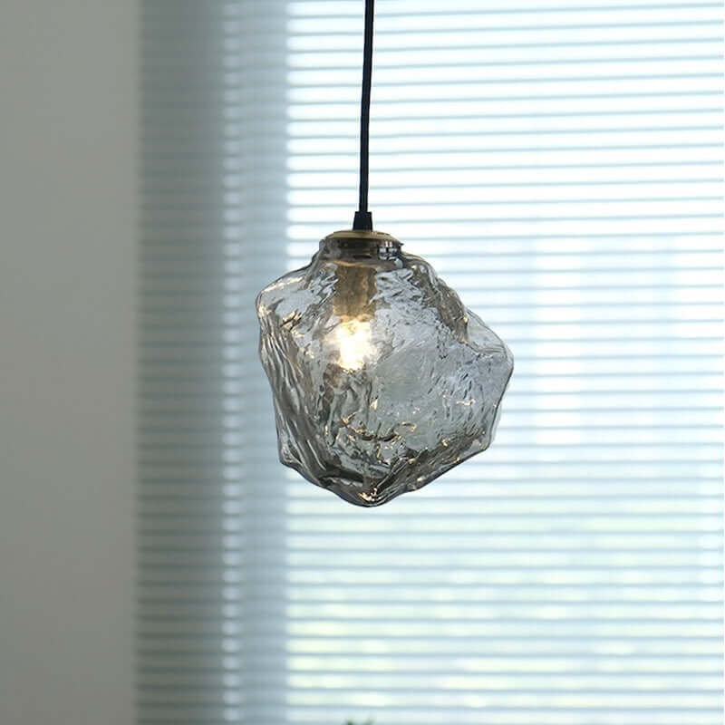 Pendant Lamp with Lava Glass Design