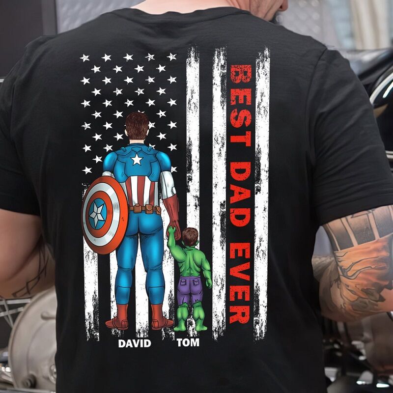 HeroCraft Premium Dad T-Shirt | Customizable Gift for Father’s Day and Everyday Wear