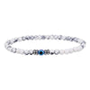 Men's Bracelet Made of 4 mm Natural Stone with Evil Eye Bead – Thor