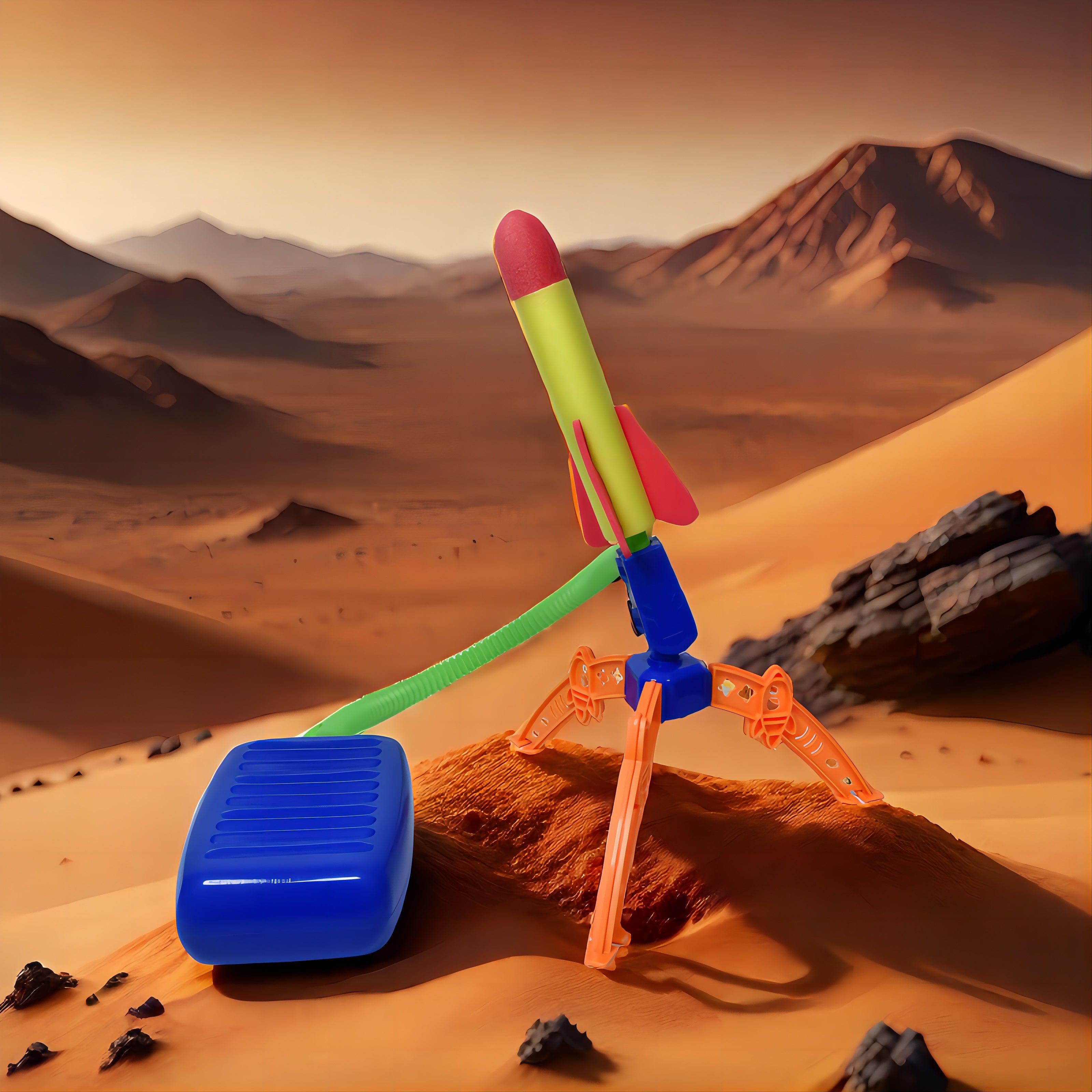 Foot Pump Rocket Launcher – Splendid Outdoor Fun with Colourful Rockets