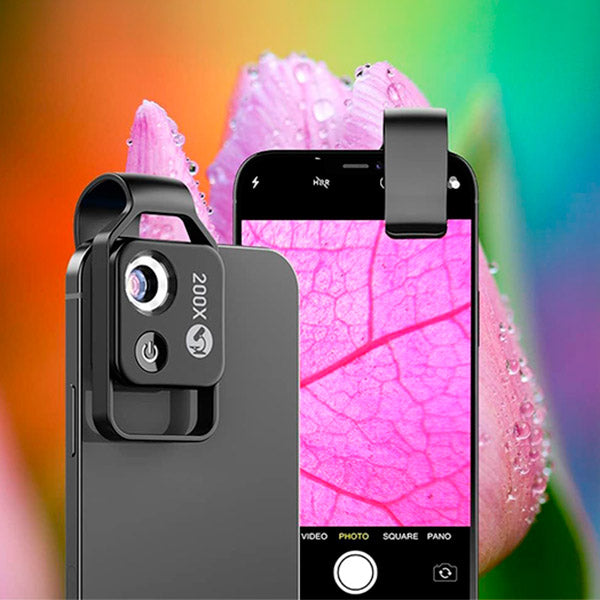 VisionScope Mobile Microscope | High-Resolution 200x Clip-On Lens for Smartphones