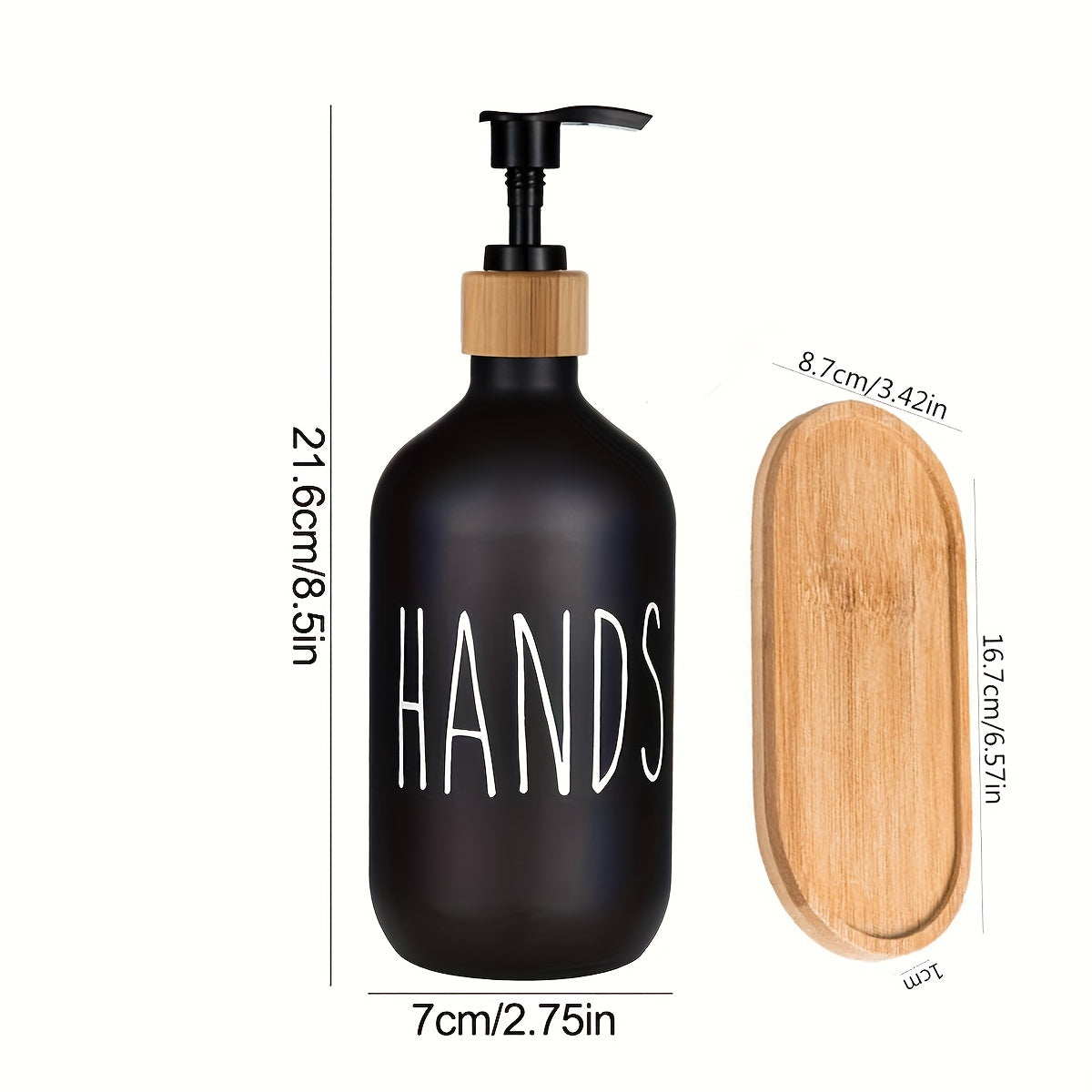 Modern Soap Dispenser with Wooden Tray - For a Stylish Bathroom