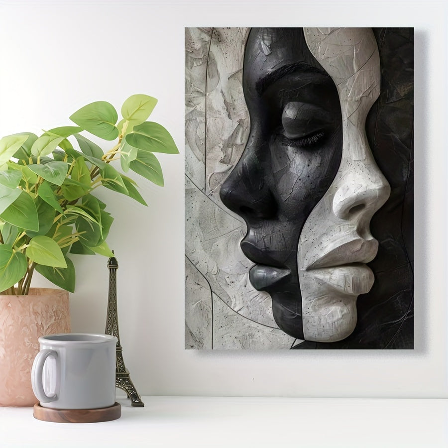 Abstract Female 3D Portrait – DIY Canvas Set for Art Lovers