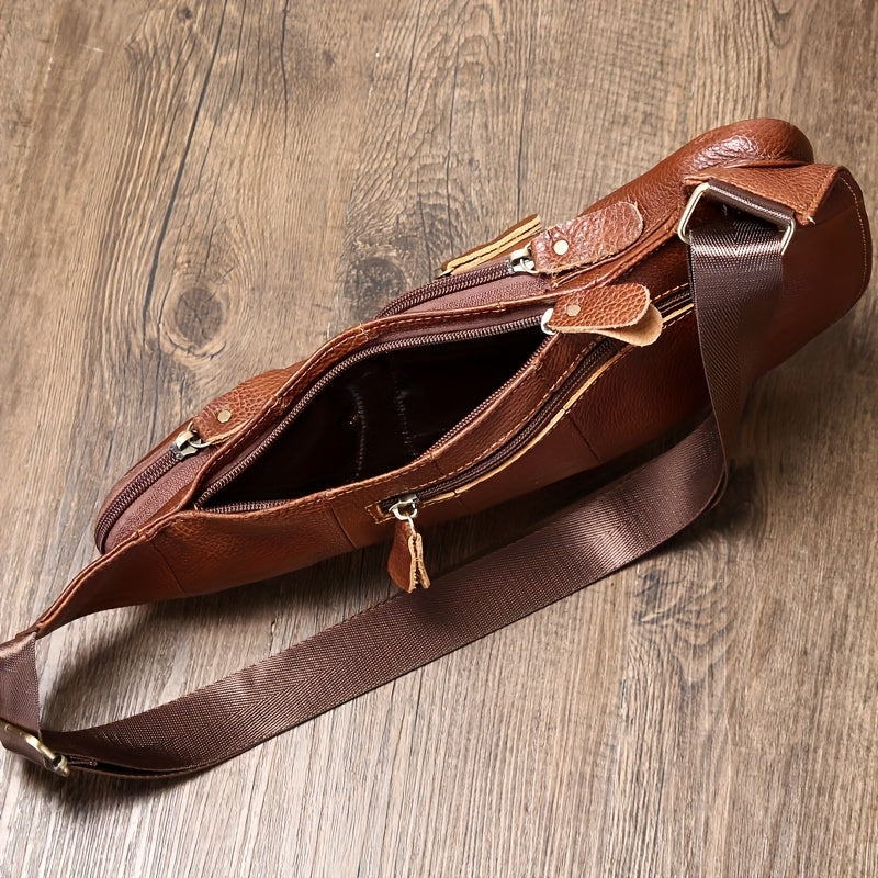 Vintage Classic Leather Sling Bag – Compact and Durable