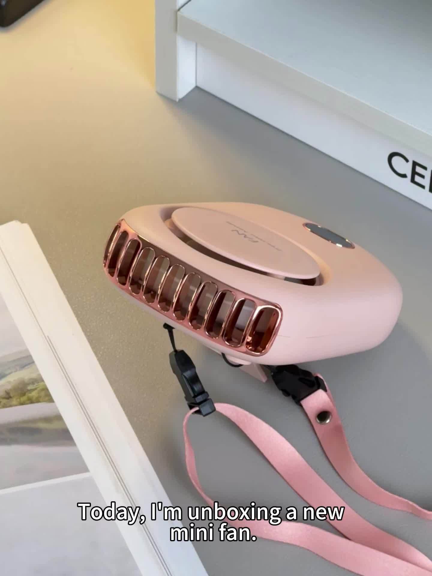 USB Rechargeable Mini Neck Fan – Lightweight with Adjustable Speeds