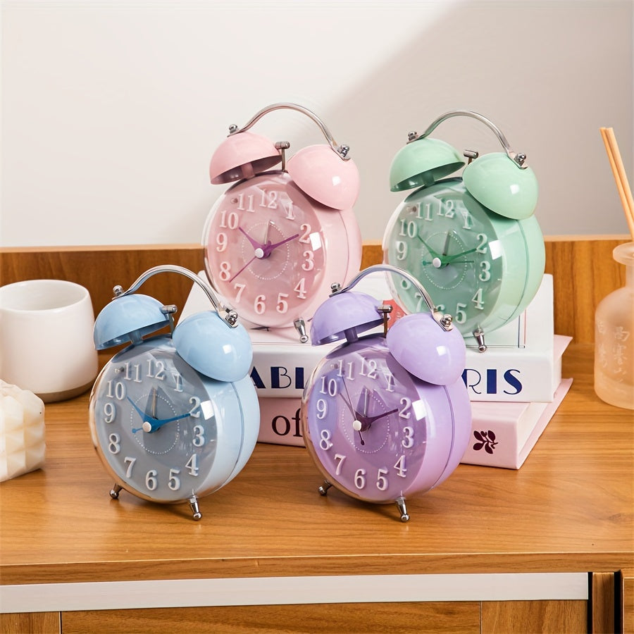 Luxury Silent Alarm Clock with Night Light – Rotating Display and Loud Bell Sound for an Effective Wake-Up Experience