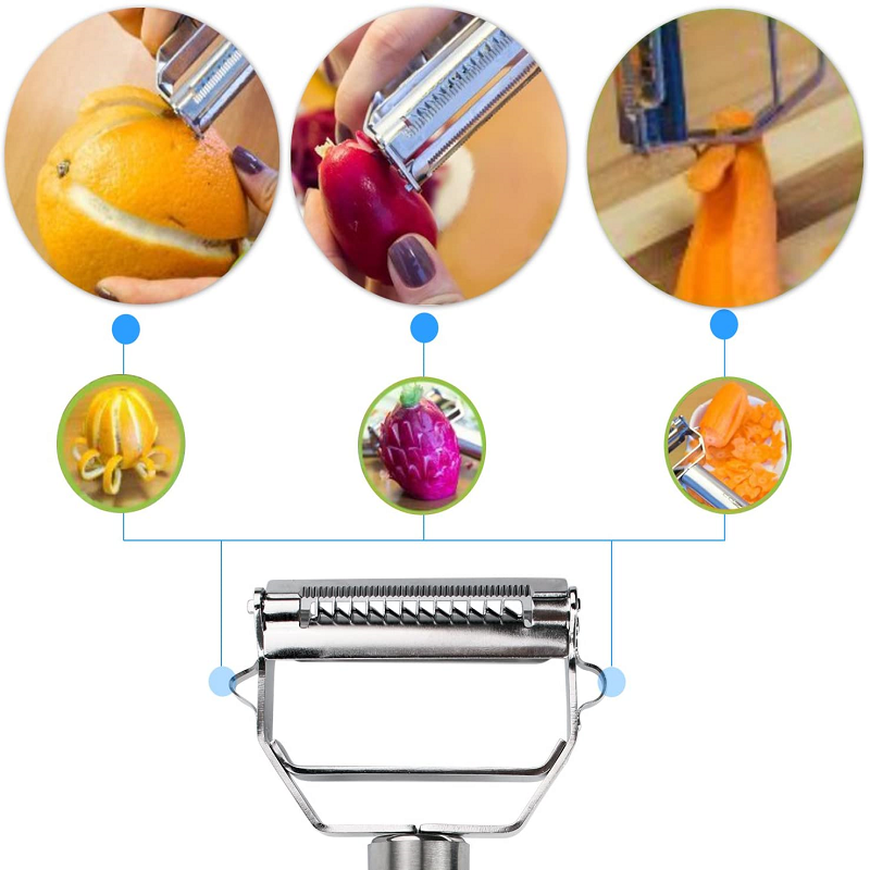 Sandsberg | Ultra-Sharp Stainless Steel Multi-Function Vegetable Peeler & Julienne Cutter