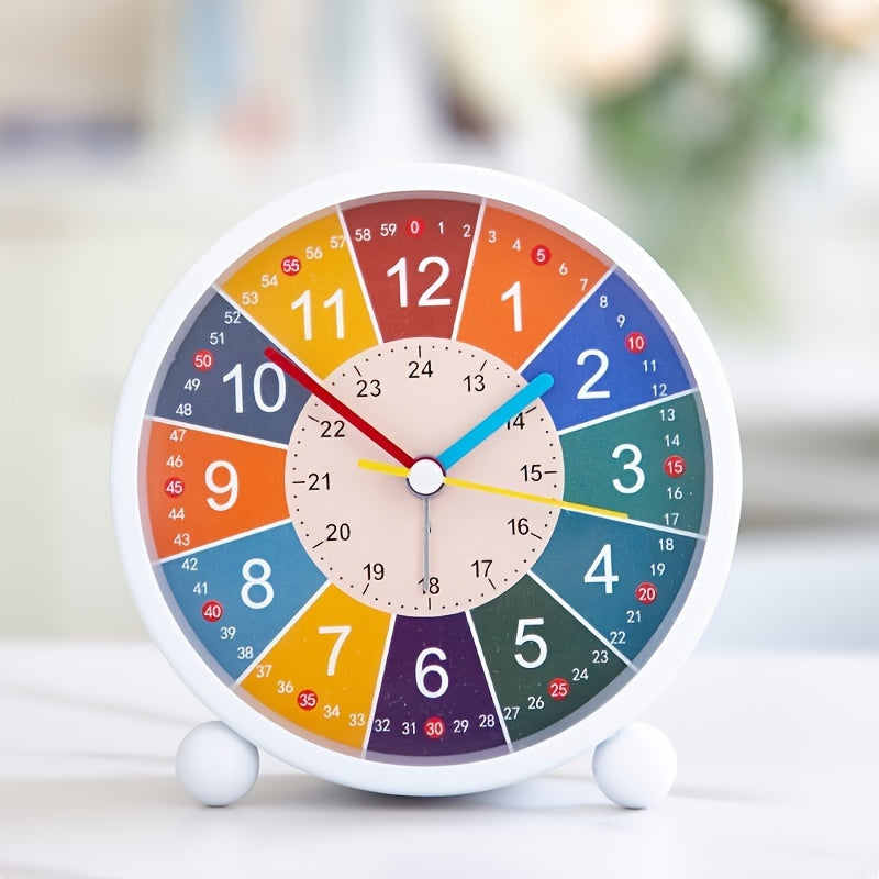 Educational Silent Alarm Clock – Colourful Clock for Students and Children