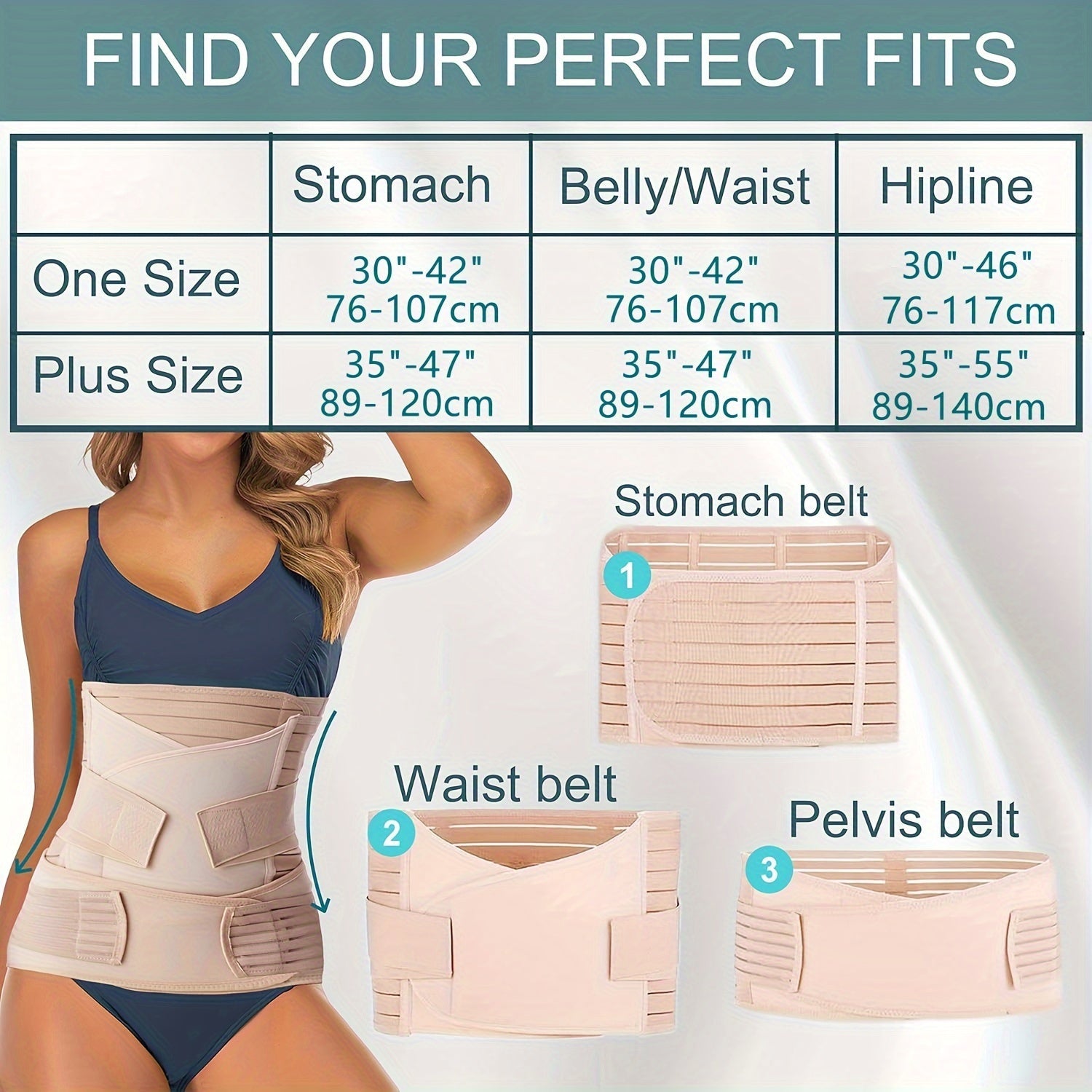 3-in-1 Postpartum Belly Band – Comfortable and Adjustable Support for Postnatal Recovery