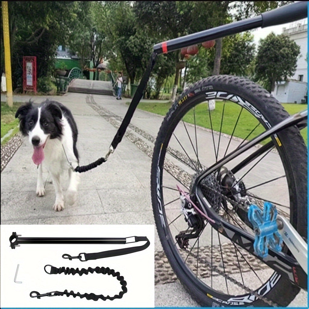 Bike Dog Leash with Removable Cable – Expandable & Safety Buffer