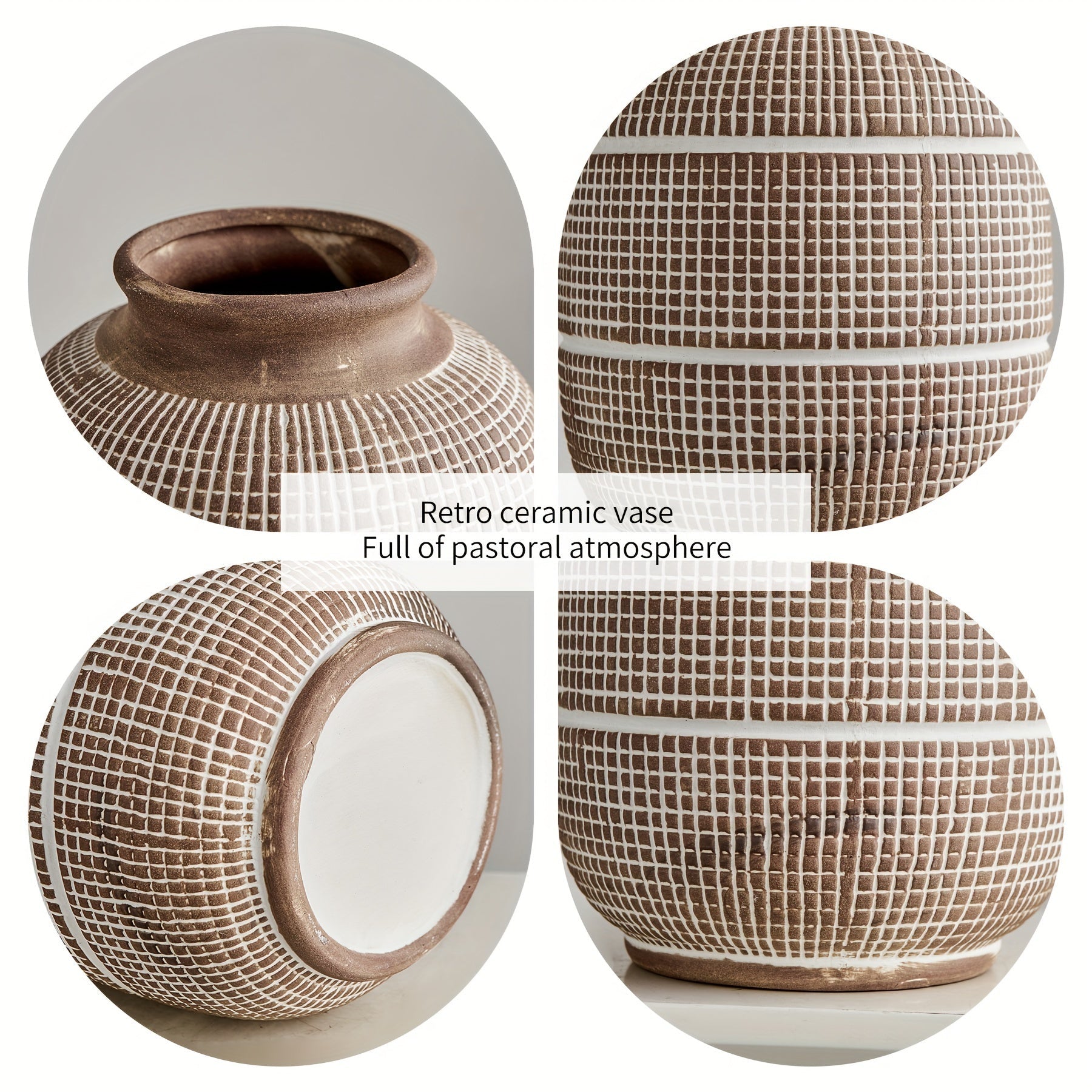 Rustic Geometric Vase - Natural Atmosphere for Your Interior