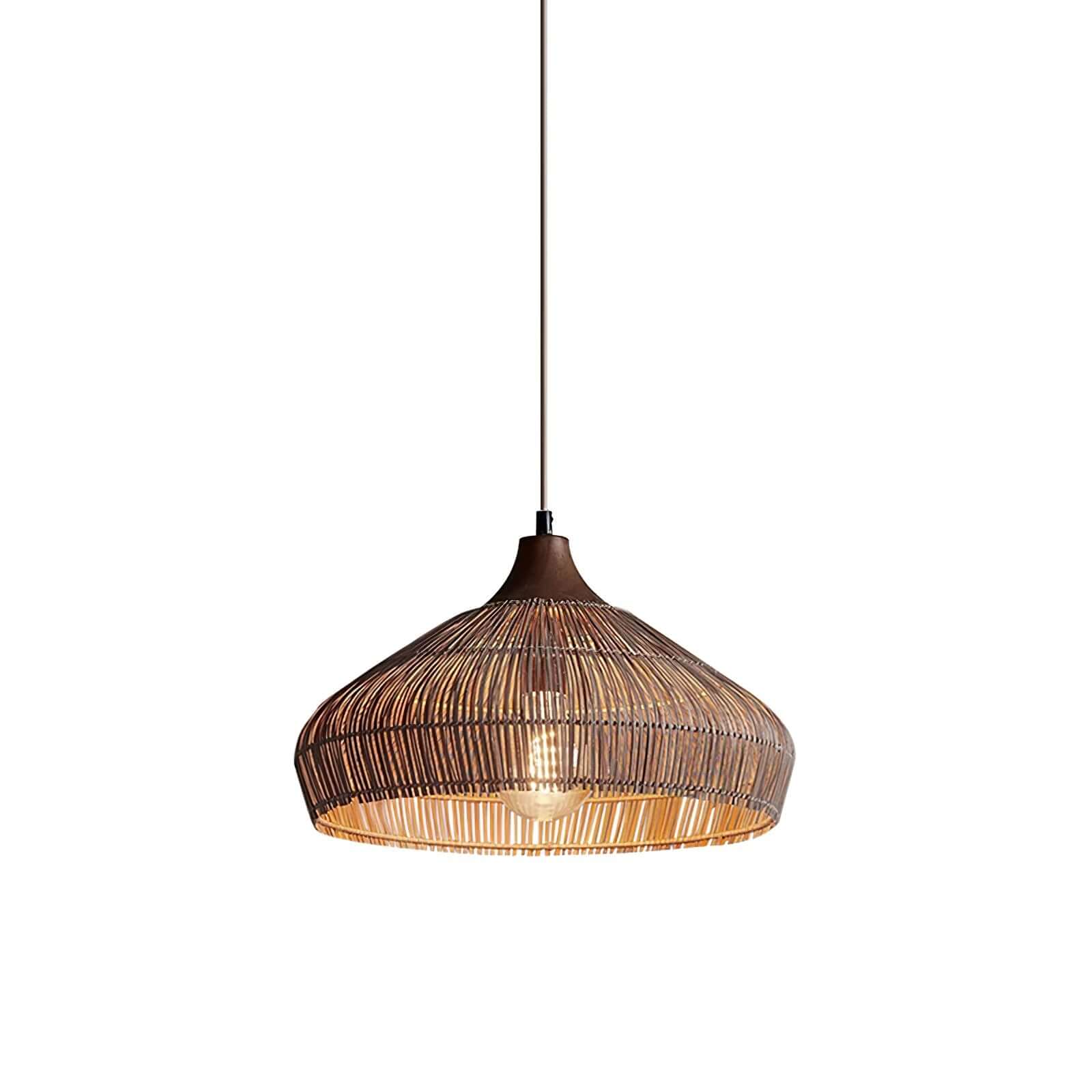 Rattan Pendant Lamp - Bohemian Style Pendant Light