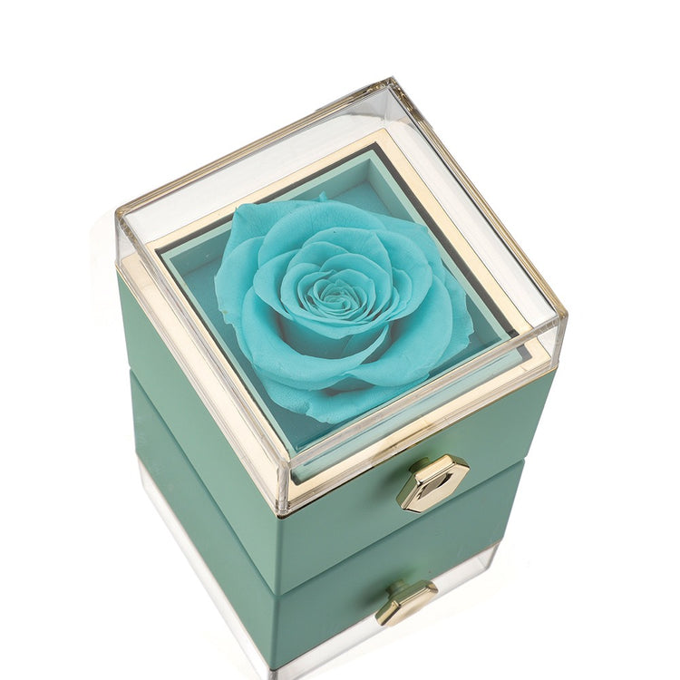 Amor's Flower Box – Eternal Rose with Engraving for Valentine's Day